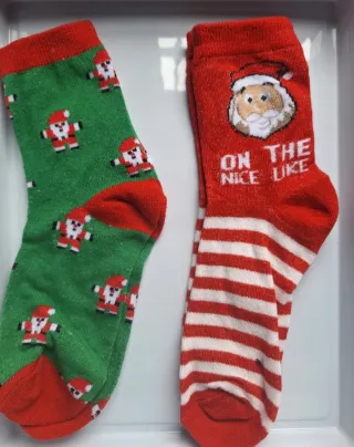 Calcetines Navideños Santa Claus Talla Única