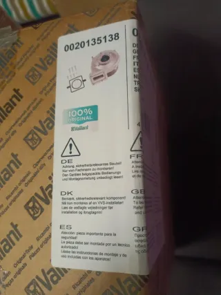 Ventilador Vaillant Modulante Condensación