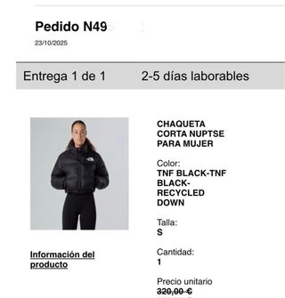 Chaqueta The North Face negra mujer