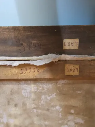 Pintura al óleo paisaje pueblo