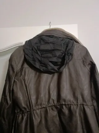 Chaqueta tipo aviador marrón y verde