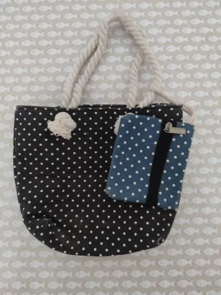 Bolso de playa con lunares