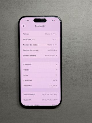 iPHONE 16 PRO, 256GB