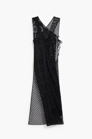 Vestido/pareo crochet negro Desigual