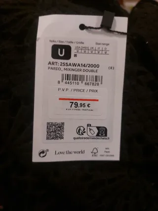 Vestido/pareo crochet negro Desigual