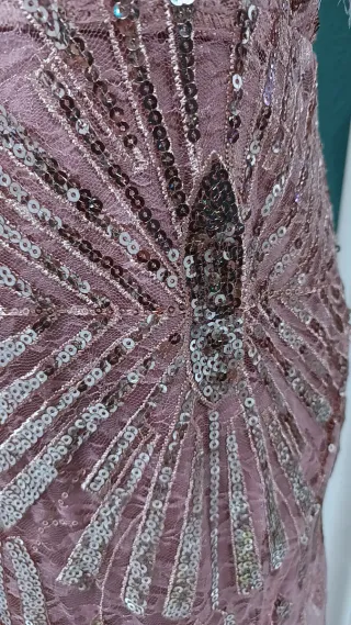 Vestido de fiesta largo con lentejuelas