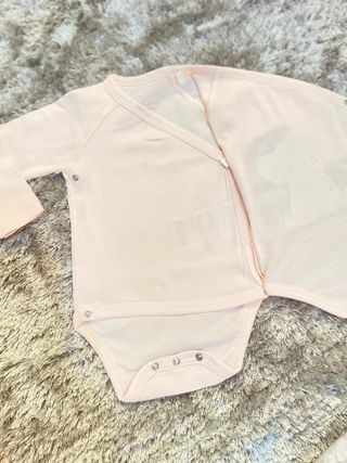 Body Bebé Menina Rosa Cruzado