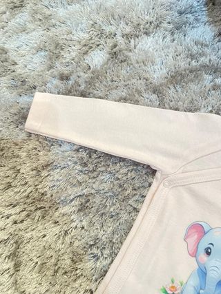 Body Bebé Menina Rosa Cruzado