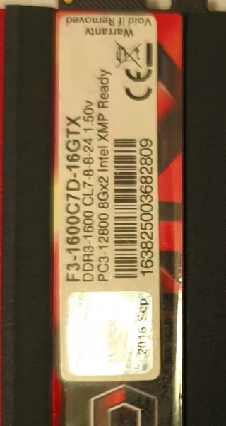 G.SKILL TridentX — 8 GB DDR3 1600 MHz CL7