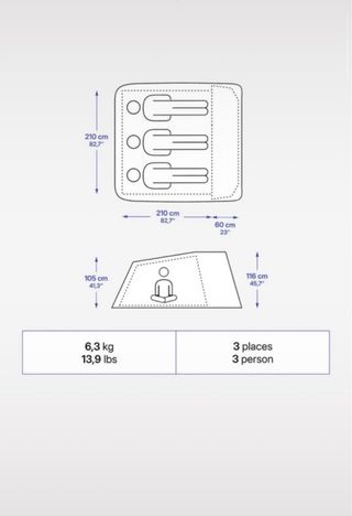 Tenda Campismo Decathlon Quechua 2 Seconds XL 3P