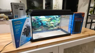 Acuario 20L con filtro y luz LED