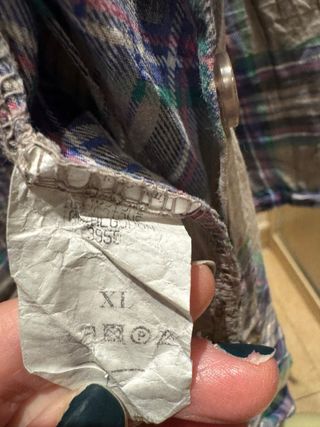 Camisa cuadros manga larga