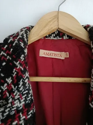Chaqueta Tweed Corta Amatista