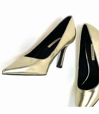 Zapatos de tacón dorados talla 40