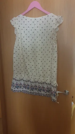 Camisa blanca estampada