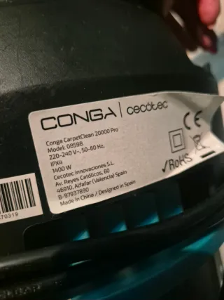 Aspirador Conga Cecotec Carpet Clean 20000