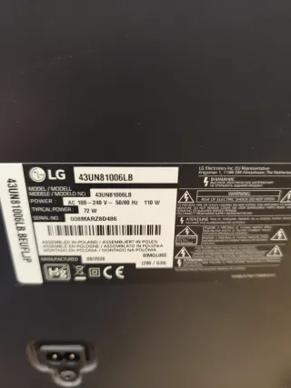 TV LG 43UN81006LB 43 Smart TV