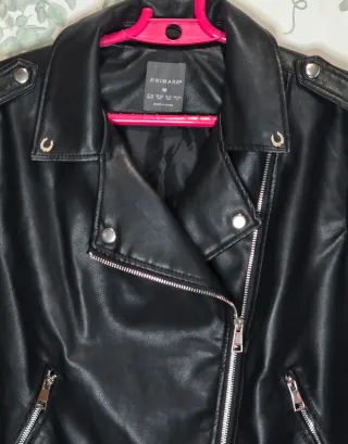 Chaqueta Biker Negra Primark Talla M