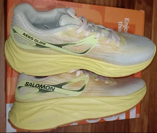 Zapatillas Salomon Aero Glide Blancas/Amarillas