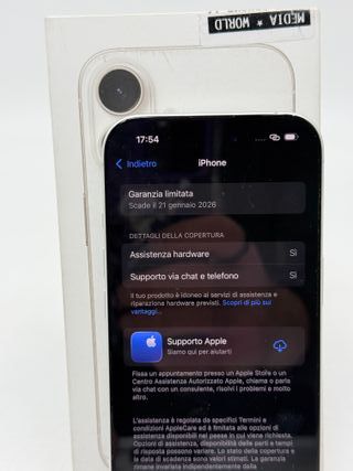 APPLE iPhone 16 128GB A18 Bianco/White Smartphone