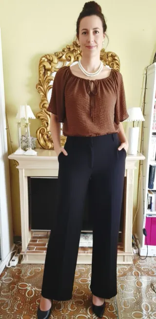 Pantalón CLOTOLO talle alto negro