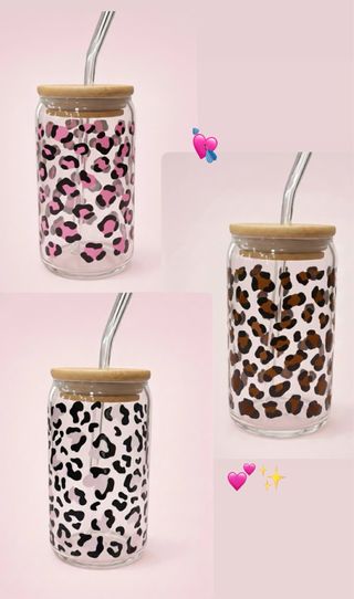 Vaso Animal Print Bambú y Cristal