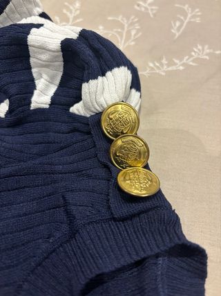 Zara Camiseta Rayas Manga Abollonada