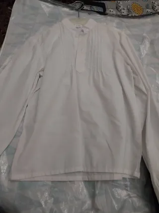 Traje de fallero rayas gris y rojo