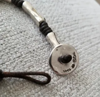 Pulsera Uno de 50 Plata y Cuero