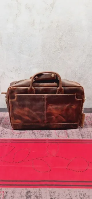 Maletín/bolsa de hombro Kattee de cuero NUEVO 133B