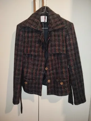 Abito midi donna con stampa rosa rossa