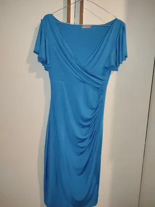 Abito midi donna con stampa rosa rossa