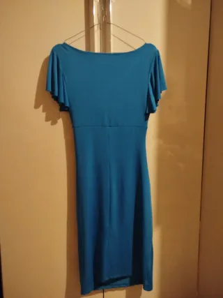 Abito midi donna con stampa rosa rossa