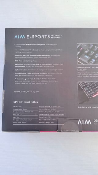 Teclado Mecánico Gaming AIM RGB