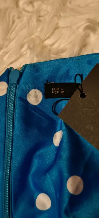 Blusa azul lunares talla L