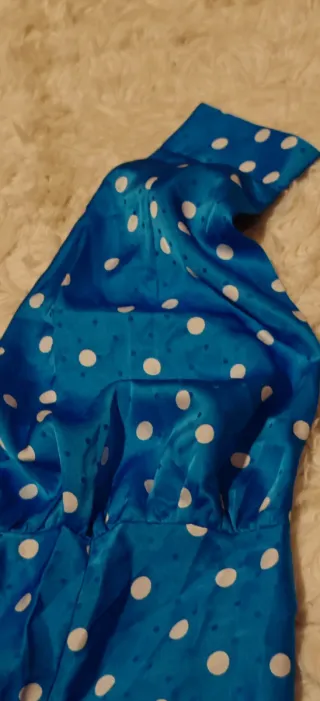 Blusa azul lunares talla L