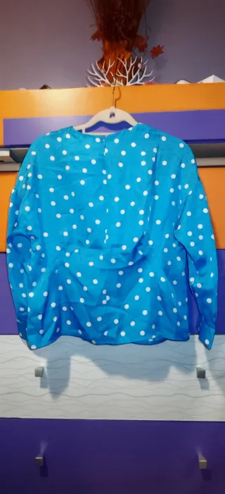 Blusa azul lunares talla L