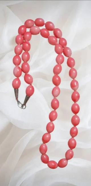 Collana donna perle corallo rosa