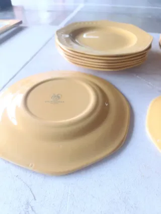 Platos Pontesa Amarillos Cerámica