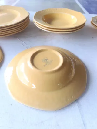 Platos Pontesa Amarillos Cerámica