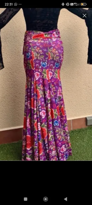 Falda flamenca ensayo floral