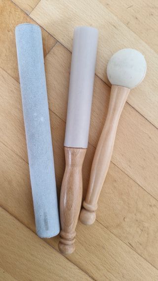 Set de 3 mazos Cuencos Sonoros de Cristal Cuarzo