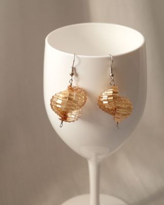 Brincos Espirais Dourado Ondulado