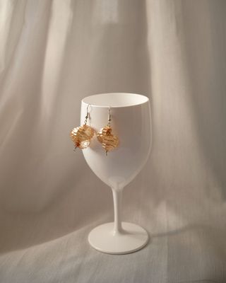 Brincos Espirais Dourado Ondulado