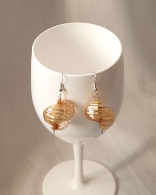 Brincos Espirais Dourado Ondulado