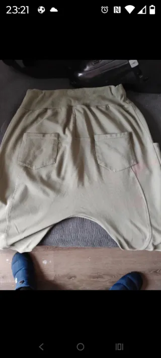 Pantalón cagado mujer talla L verde oliva