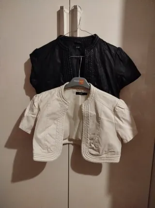 Gilet donna nero e beige taglia unica