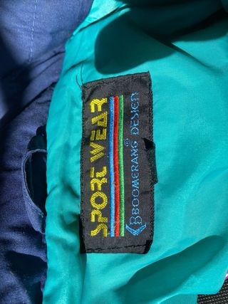 Chaqueta Boomerang Plumas Azul/Verde