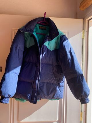 Chaqueta Boomerang Plumas Azul/Verde