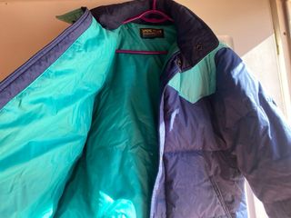 Chaqueta Boomerang Plumas Azul/Verde